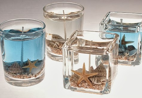 Beautiful DIY Beach Gel Candles that Capture Sea and Sand